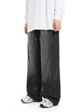 American Retro Distressed Washed Loose Jeans