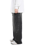 American Retro Distressed Washed Loose Jeans