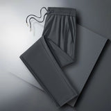 Summer Ice Silk Casual Pants Men's Thin Solid Color