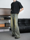 American Retro Distressed Wide Leg Jeans