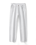 American-style White Loose Straight Jeans For Men
