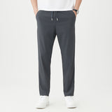 Summer Ice Silk Casual Pants Men's Thin Solid Color