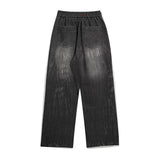 American Retro Distressed Washed Loose Jeans