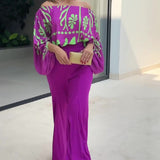 Women's Fashion Printed Wide-leg Pants Suit