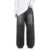 American Retro Distressed Washed Loose Jeans