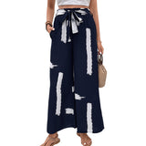 Fashionable Printed High-Waist Wide-Leg Pants For Women