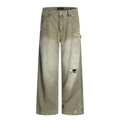 American Retro Tattered Jeans Jeans