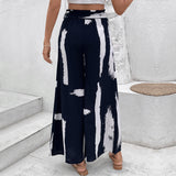 Fashionable Printed High-Waist Wide-Leg Pants For Women