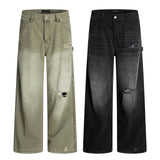 American Retro Tattered Jeans Jeans