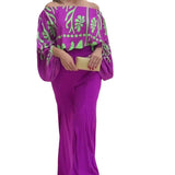 Women's Fashion Printed Wide-leg Pants Suit